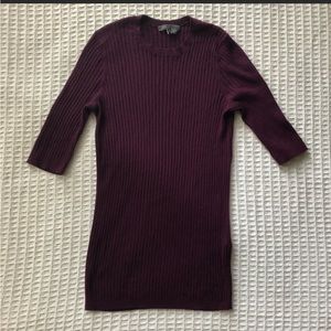Vince Purple Half-Sleeve Sweater Top